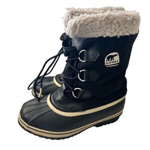 Sorel: Women's Waterproof Winter Black Boot with cozy faux shearling cuff sz 5